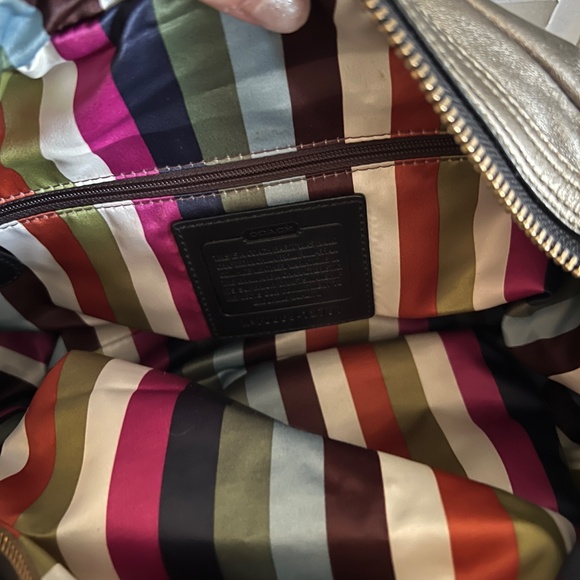 Limited Edition Coach Bleecker Street Peyton Metallic Leather Satchel - Picture 5 of 7